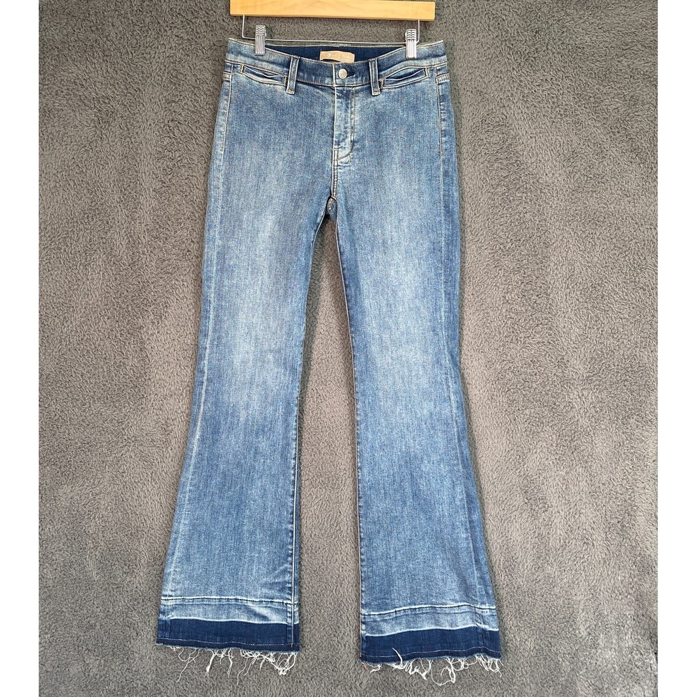 7 For All Mankind Womens Jeans 28x35 Fits 30x35 Dojo B(air) Flare Blue Stretch